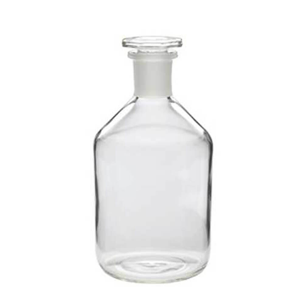 Bottles, reagent, plain, narrow mouth, with IC stopper, made of low expansion 3.3 borosilicate glass