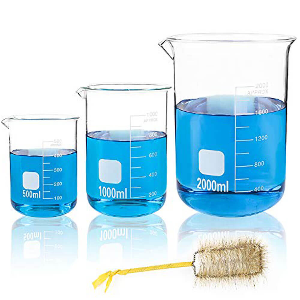 Breacks, tall from, graduadet with spout, made of low expansion 3.3 borosilicate glass