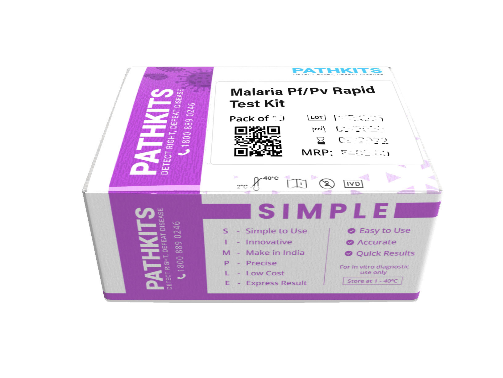 Simple Malaria PfPv Rapid Test Kit
